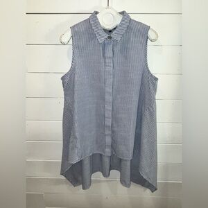 FOR CYNTHIA - Striped Sleeveless Blouse - Size L